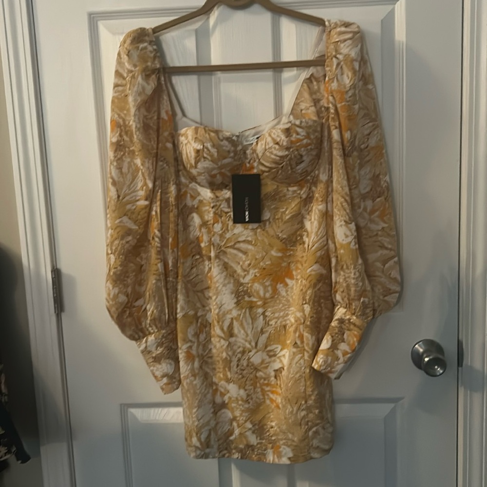 Fall floral structured dress